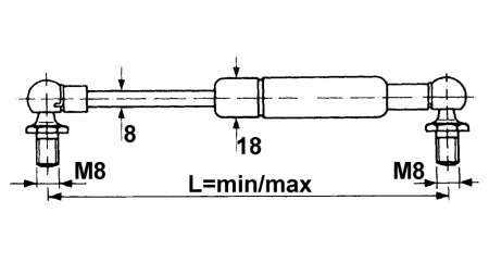 PLINSKI AMORTIZER SAME    Lmin 305 Lmax 515  