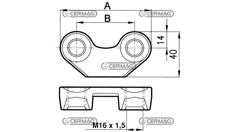 DRŽALO ZOBA ROTACIJSKE BRANE    M16x1,5  