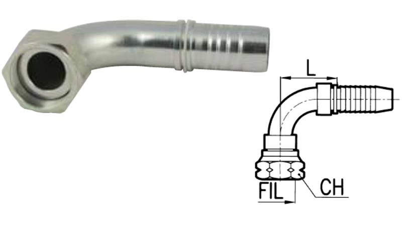 FITING 90° - ŽENSKI<BR/><B><SMALL>3/4