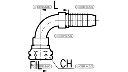 FITING 90° - ŽENSKI<BR/><B><SMALL>3/4